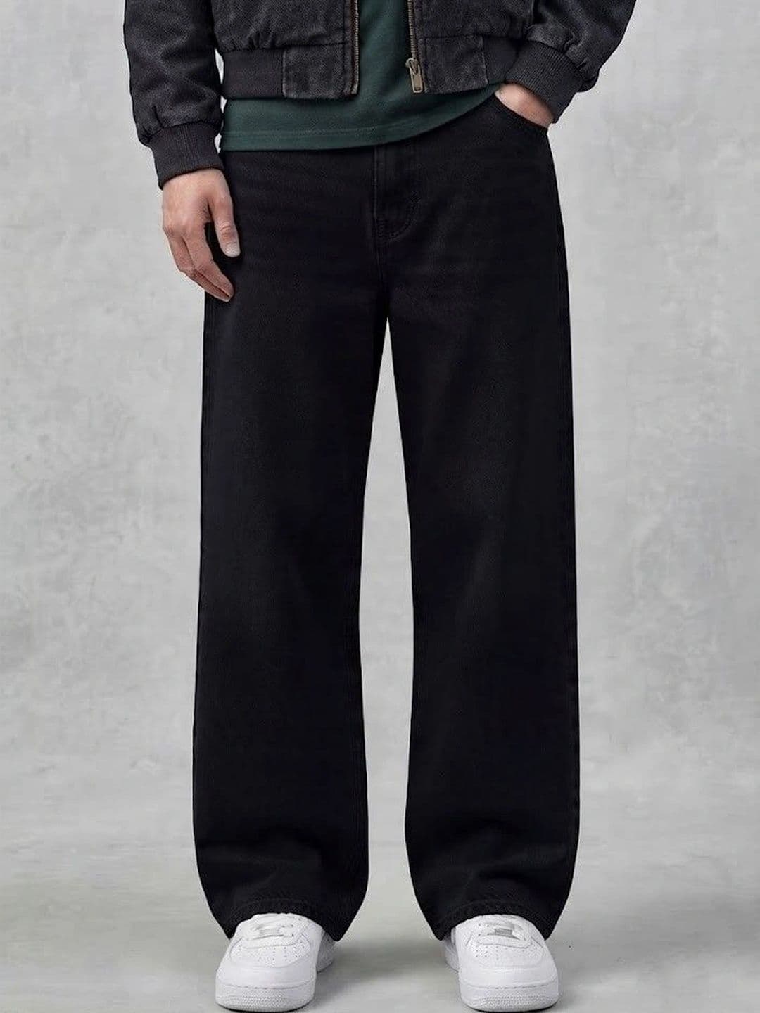Ds Fashion Men Wide Leg Mid-Rise Jeans - view 1