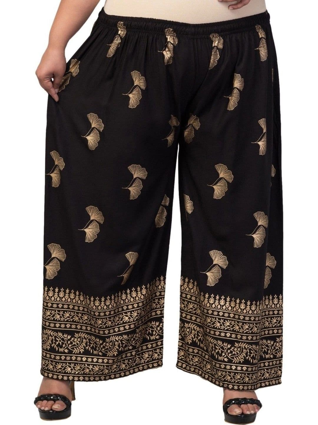 AF FASHION HUB Women Ethnic Motifs Printed Knitted Ethnic Palazzos - view 1