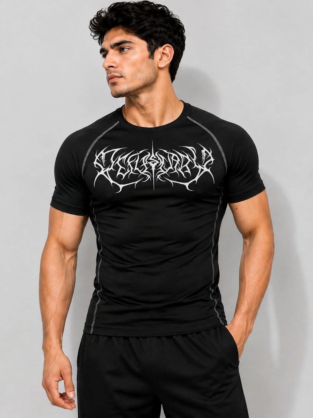 WAYUP Men Printed Dri-FIT Compression T-shirt - view 1