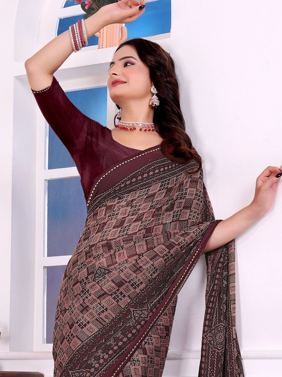 KANURIKAA Printed Bandhani Saree - view 1