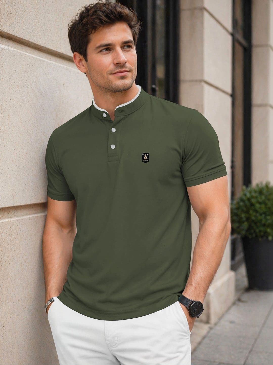 VeBNoR Men Polo Collar T-shirt - view 1