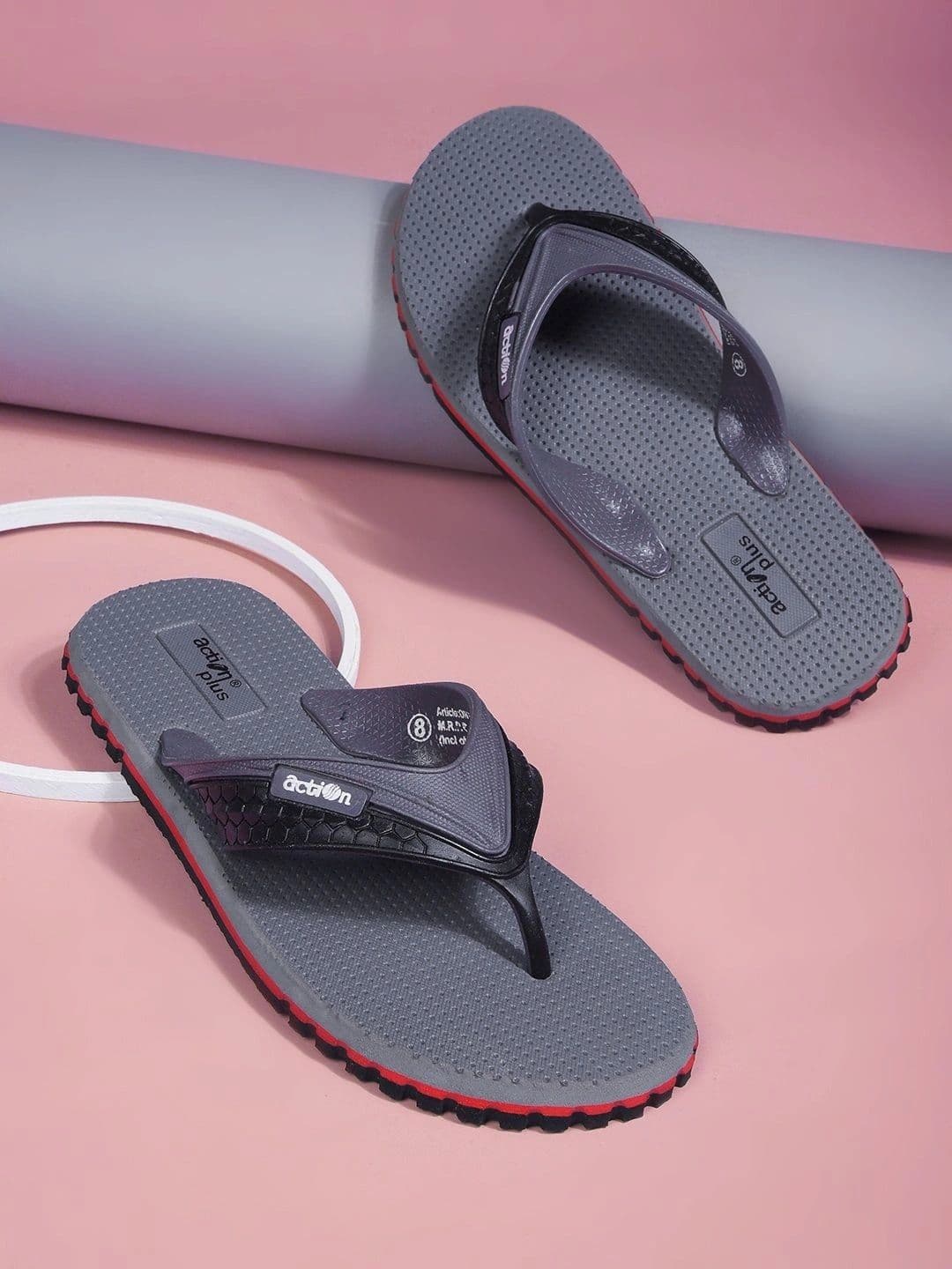 Action EVA Flotter Men Colourblocked Rubber Thong Flip-Flops - view 1