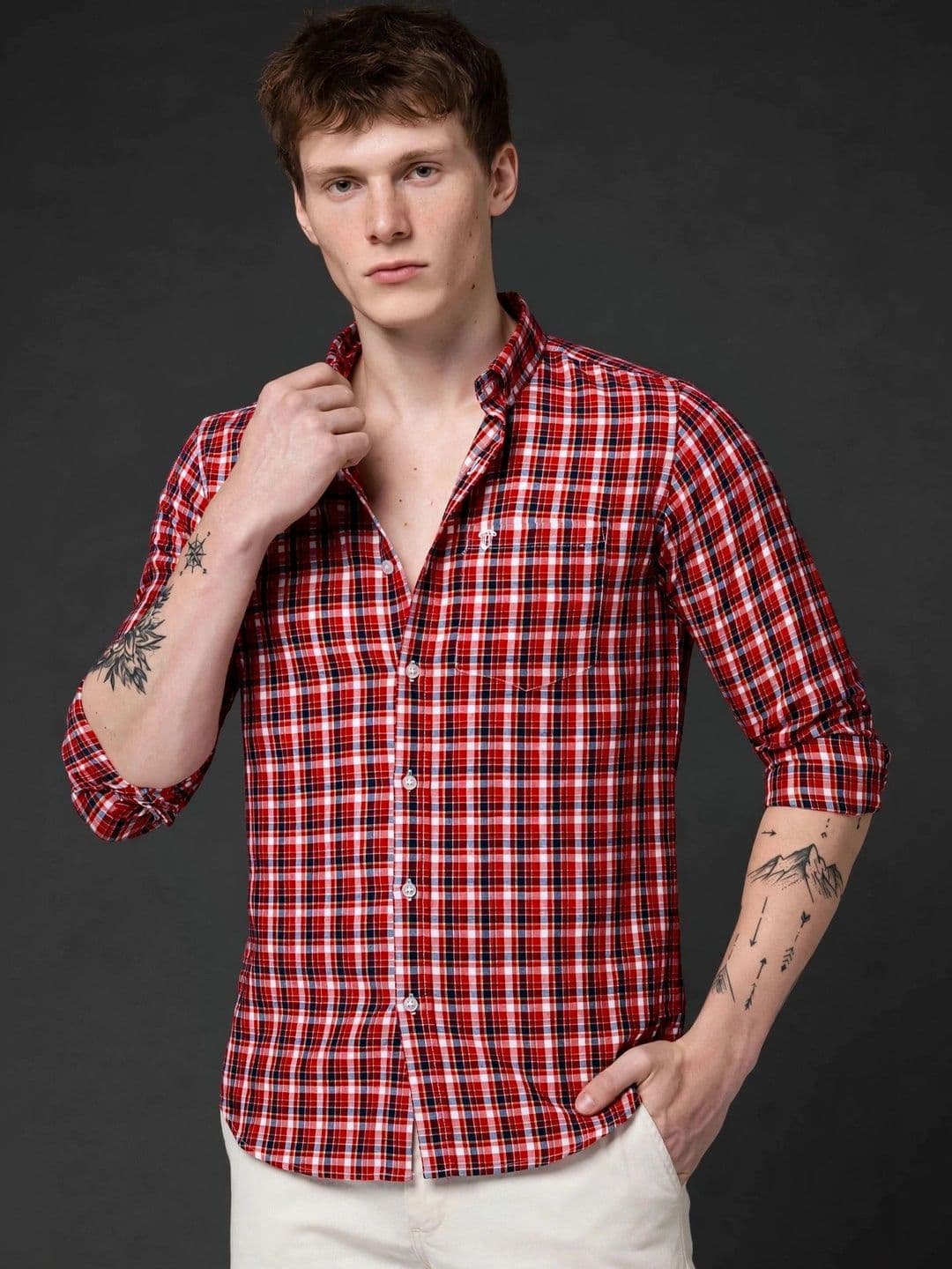 JHON TERRAIN Men Tartan Checks Checked Casual Shirt - view 1