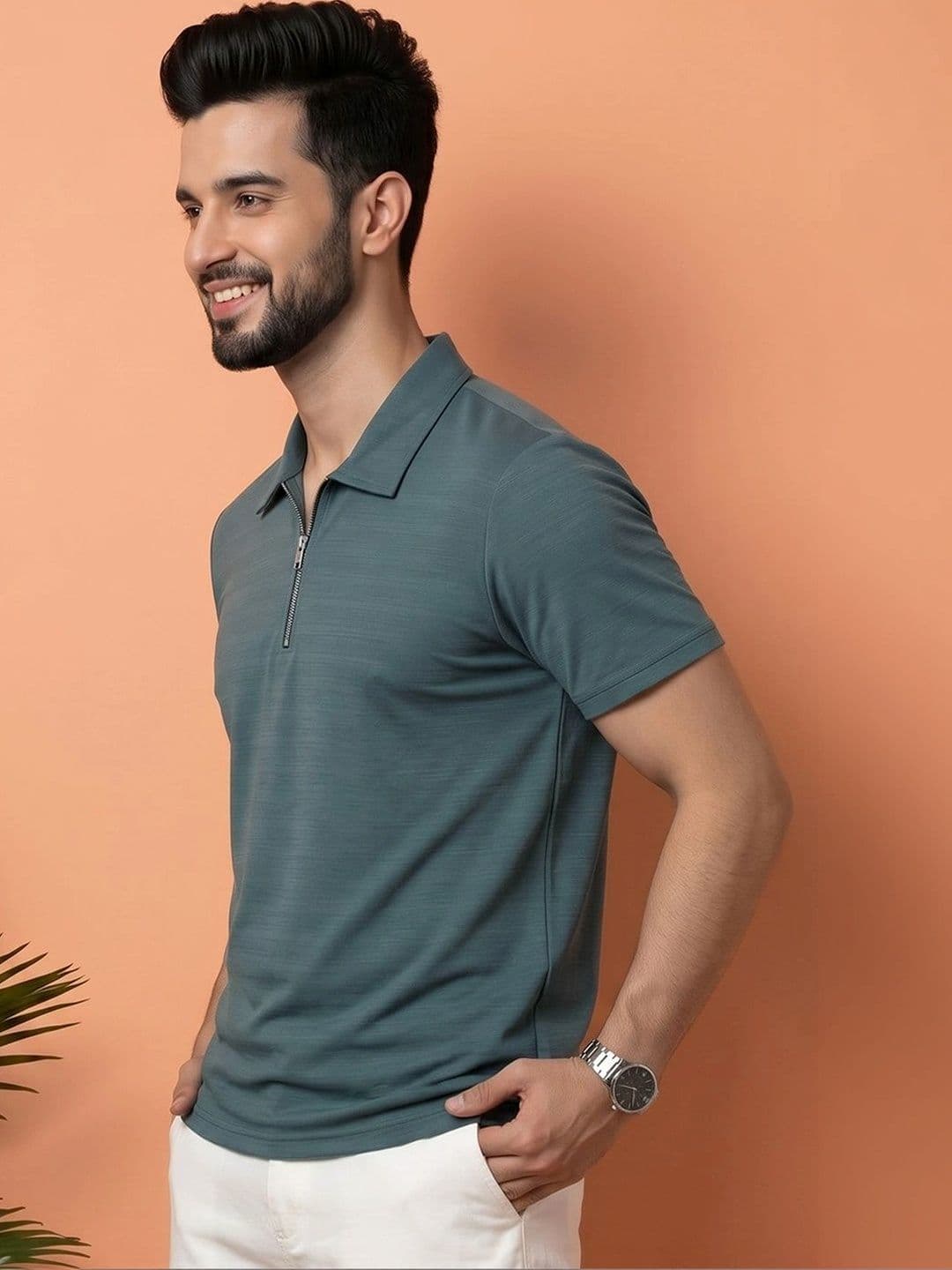 OAKWYN Men Polo Collar T-shirt - view 1
