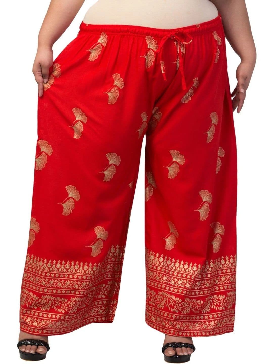 AF FASHION HUB Women Ethnic Motifs Printed Knitted Ethnic Palazzos - view 1