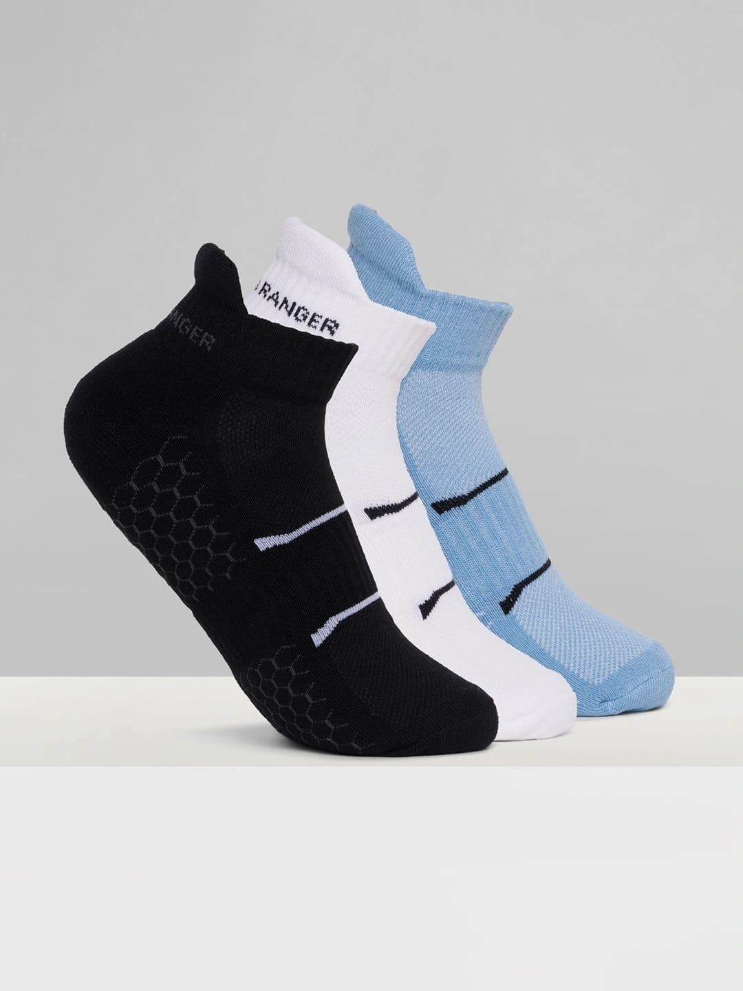 Urban Ranger by pantaloons Men Pack of 3 Cotton Blend Assorted Patterned Ankle Length Socks - view 1