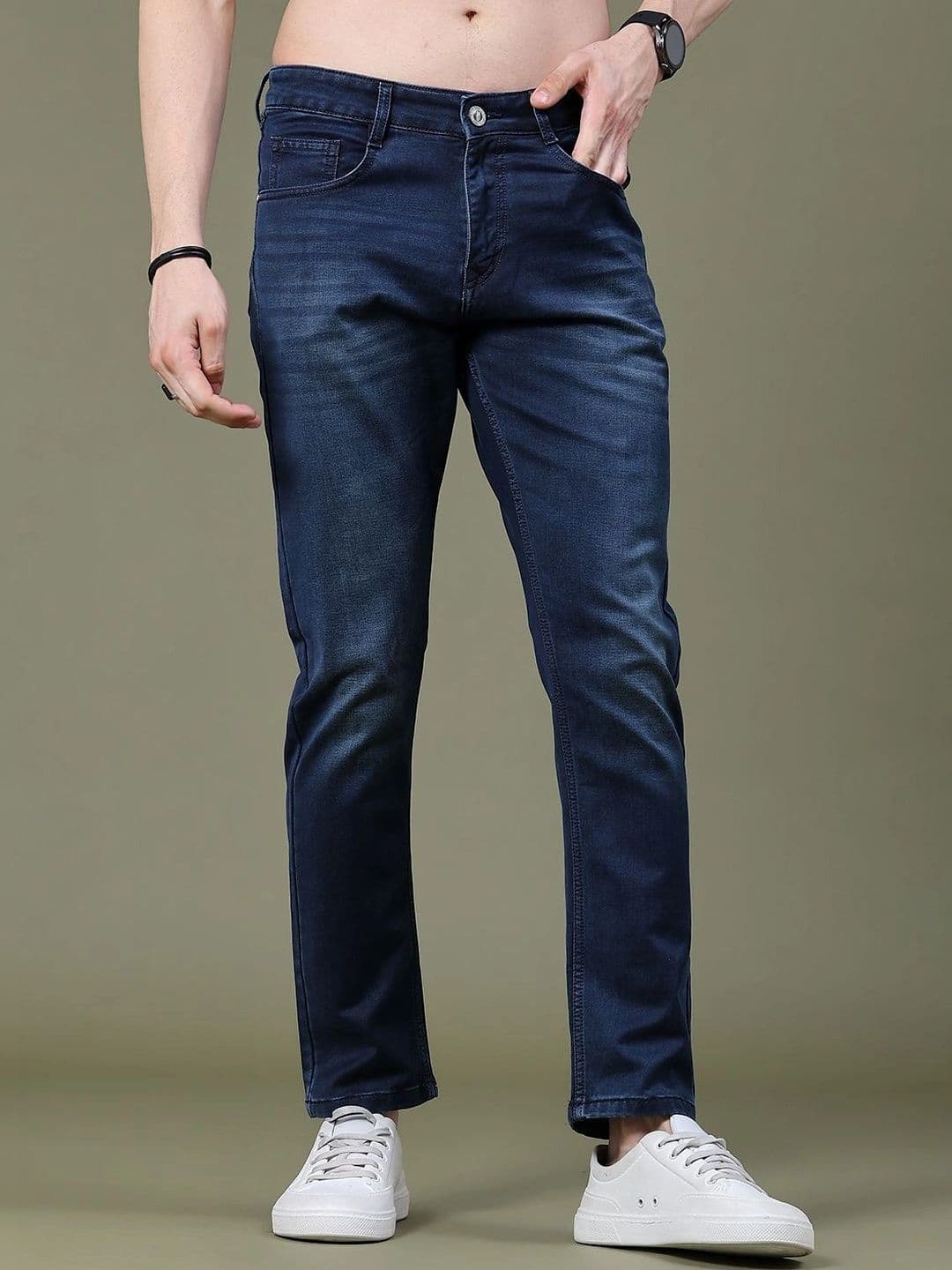 V-Mart Men Regular Fit Mid-Rise Low Distress Jeans - view 1