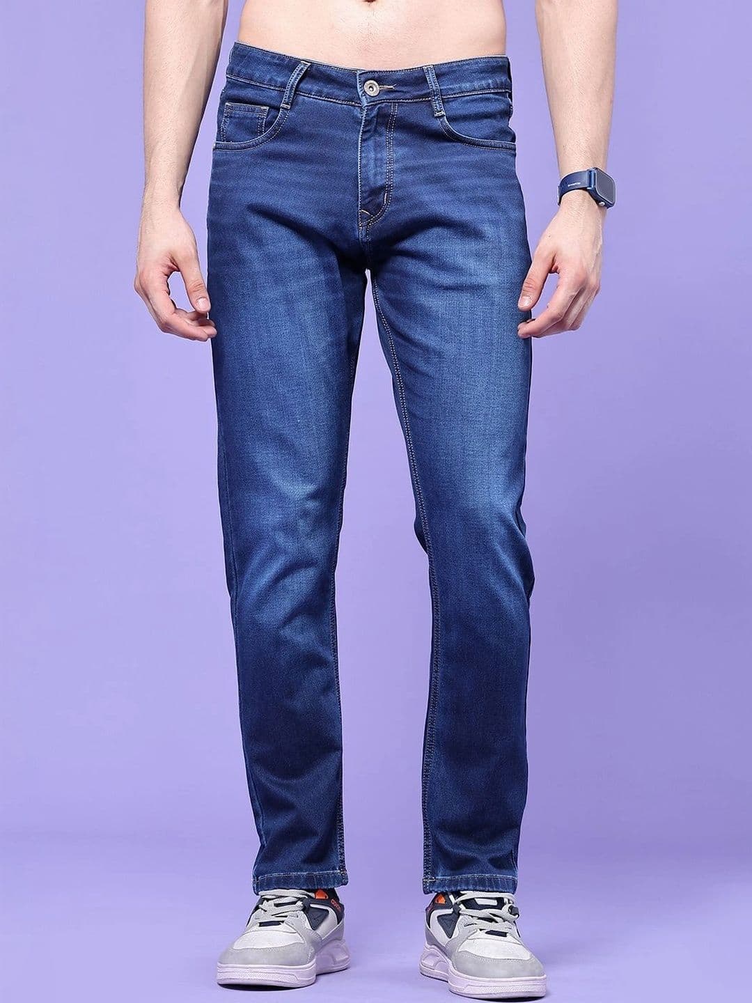 V-Mart Men Regular Fit Mid-Rise Low Distress Jeans - view 1