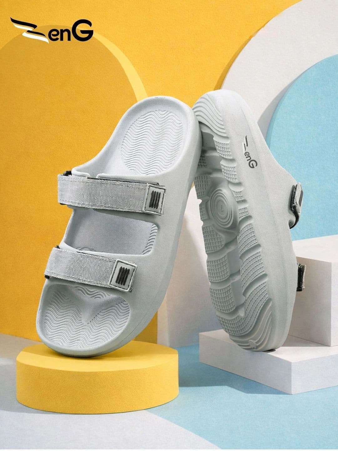 ZENG Men Rubber Sliders - view 1