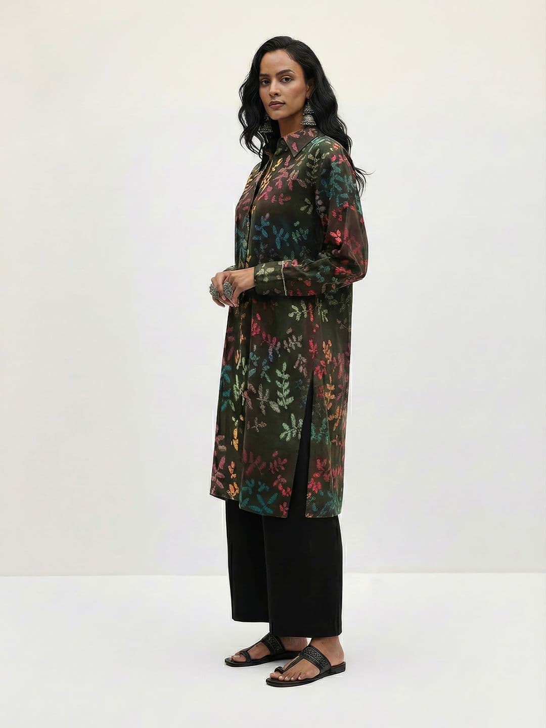Taavi Tropical Printed A-Line Kurta - view 1