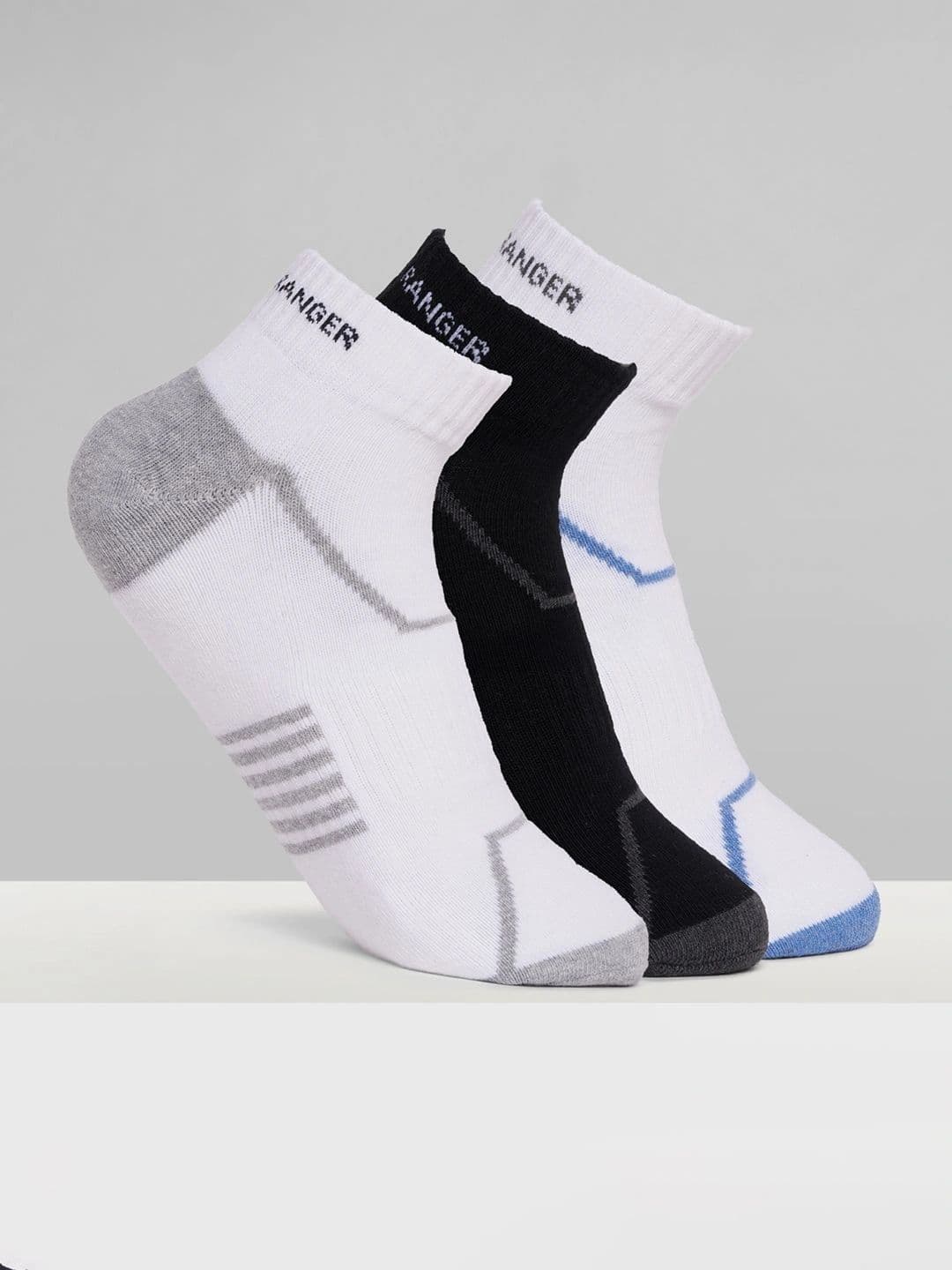 Urban Ranger by pantaloons Men Pack of 3 Cotton Blend Assorted Patterned Ankle Length Socks - view 1