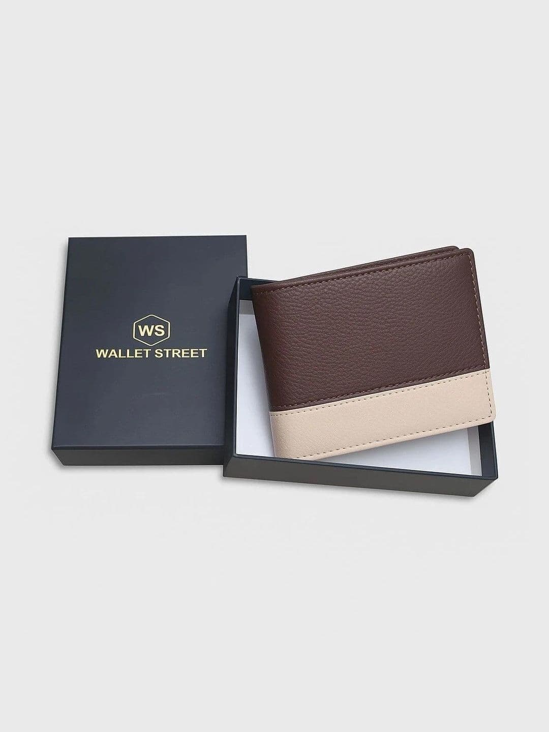 WALLET STREET Men Colourblocked Leather Two Fold Wallet - view 1