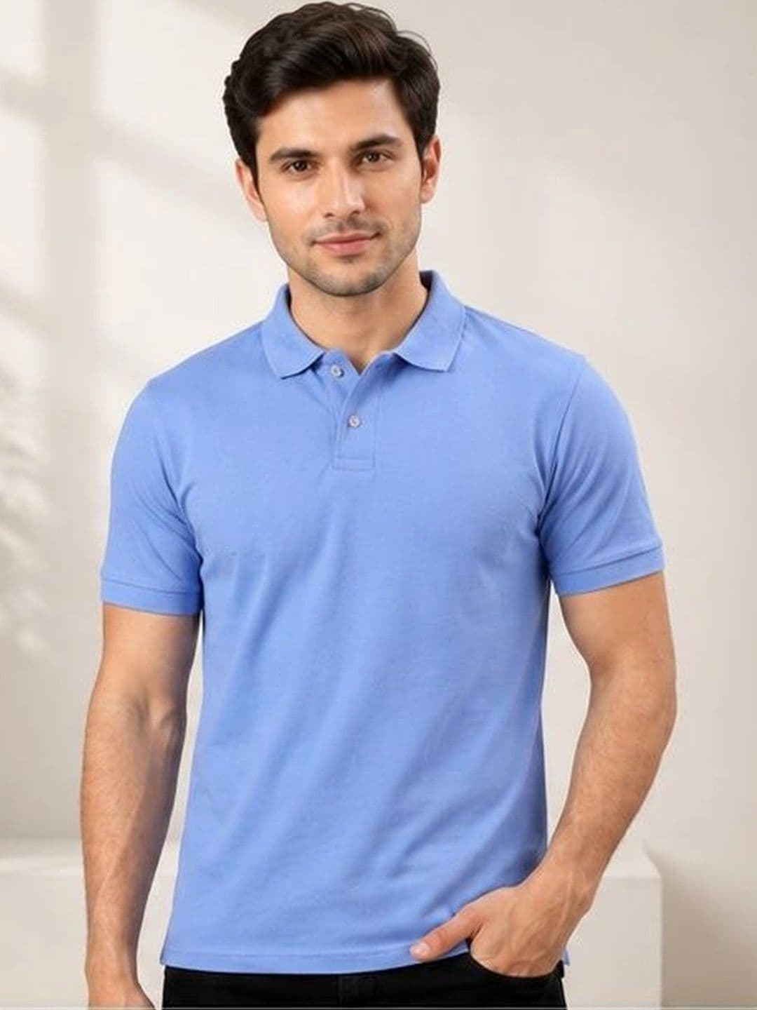 R.Code by The Roadster Life Co. Men Polo Collar T-shirt - view 1