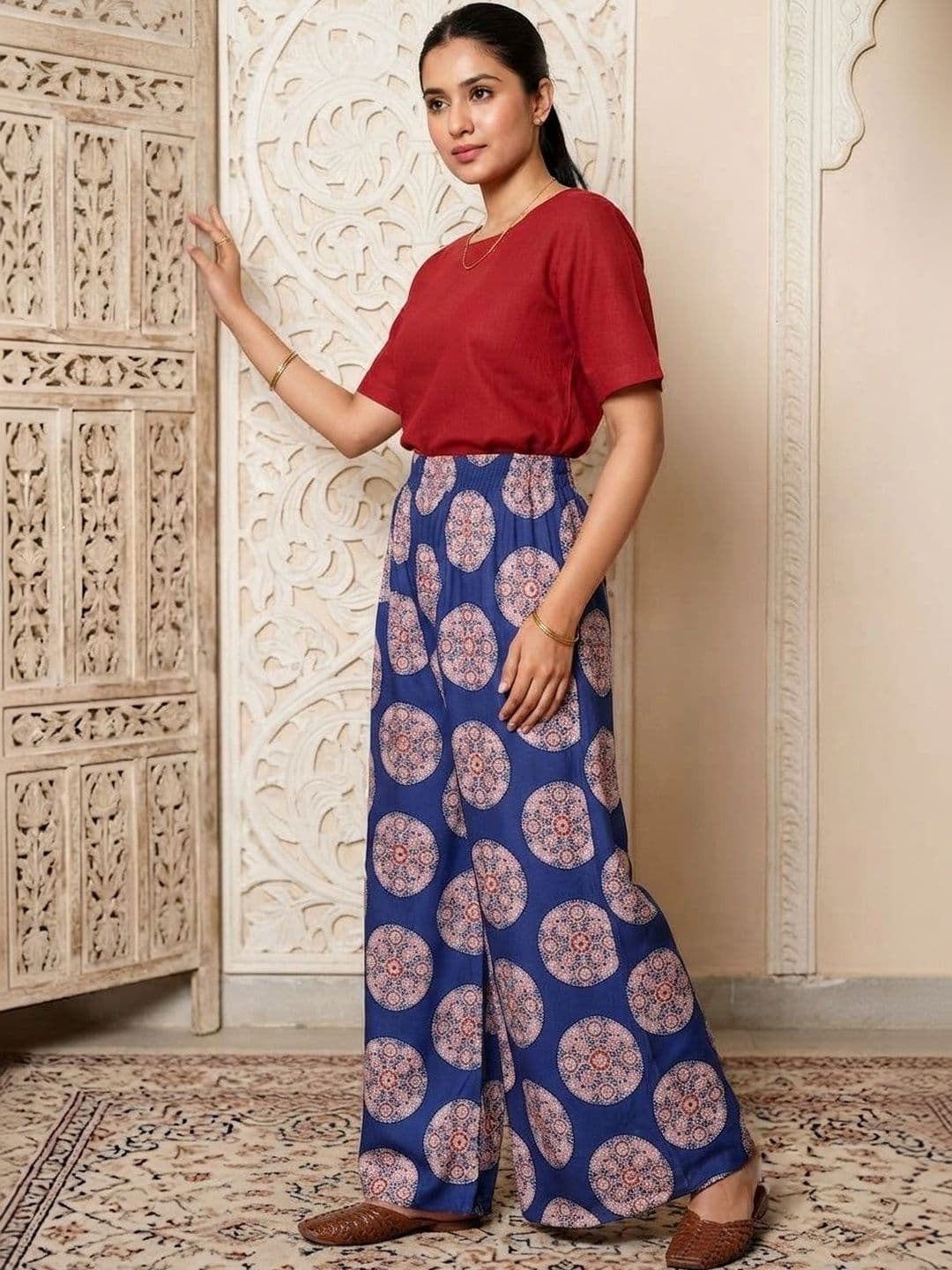 PRESHA Women Ethnic Motifs Printed Ethnic Palazzos - view 1