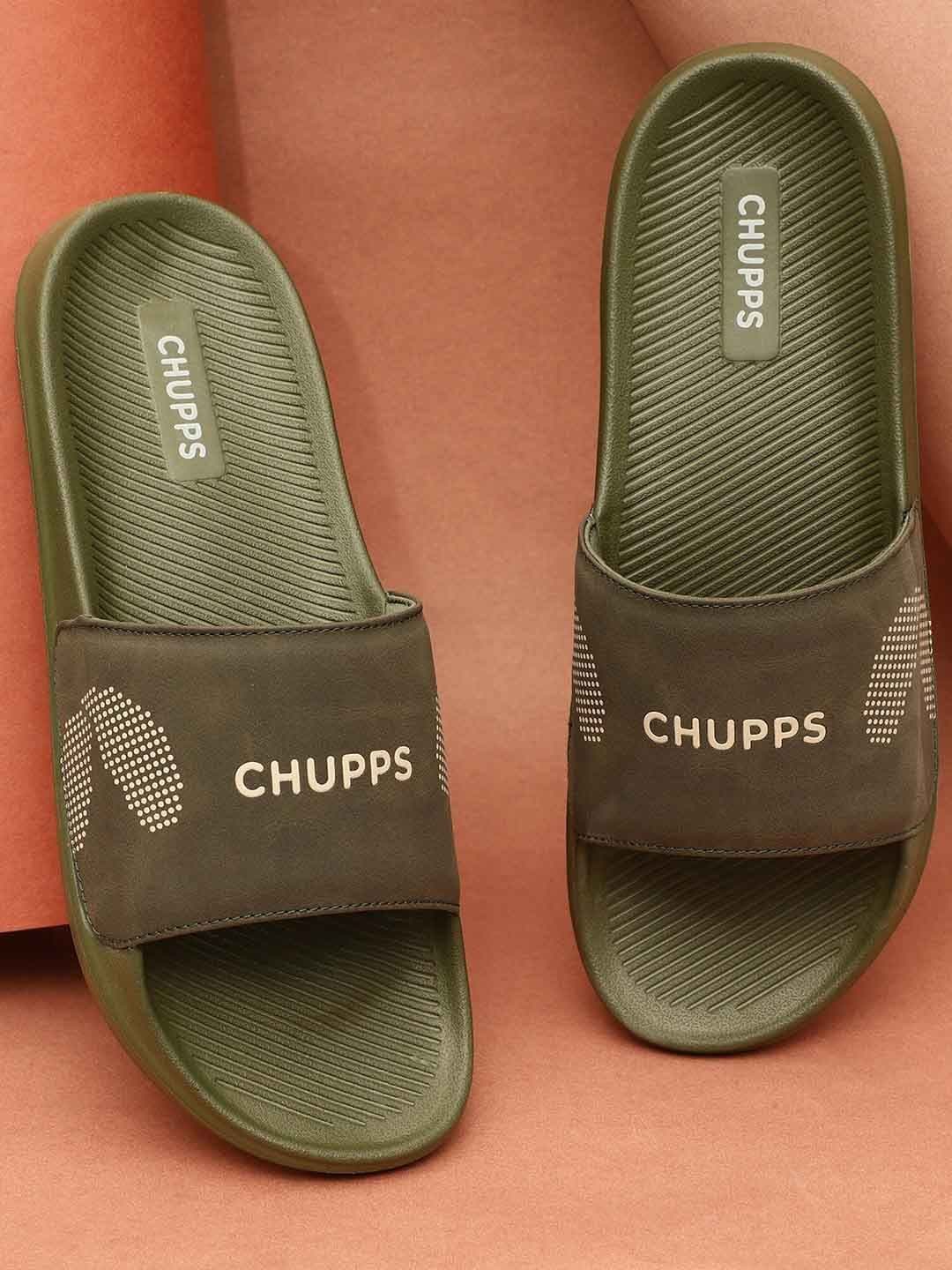 CHUPPS Men Olive Grn Edge Airsoft Orthopedic Sliders - view 1