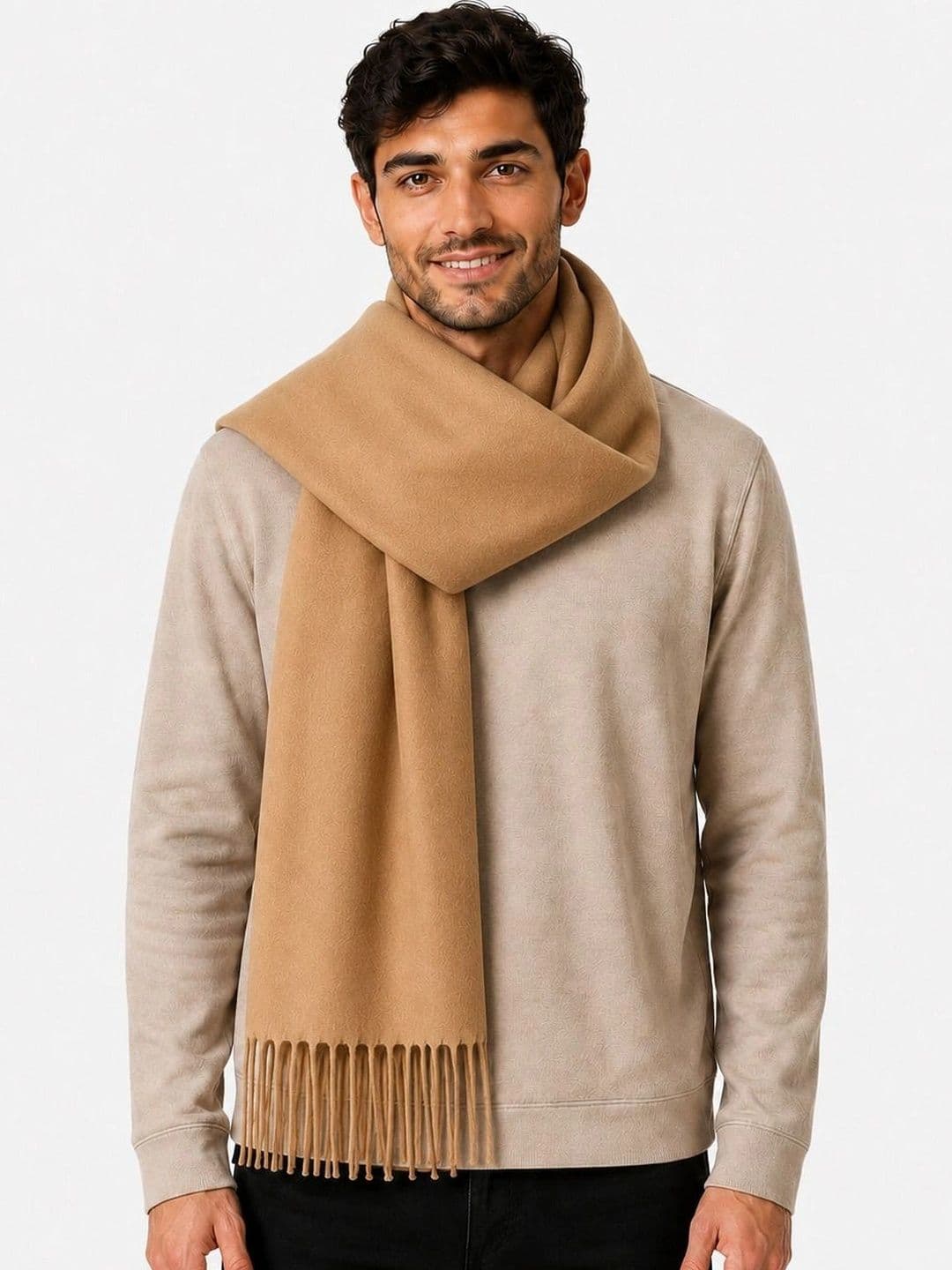 Amoldo Men Self Design Merino Wool Comfortable Mufflers - view 1