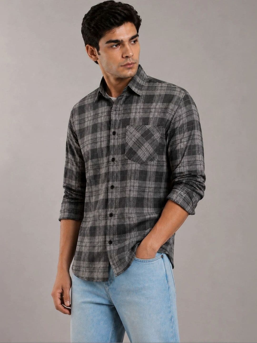 HERE&NOW Men Comfort Tartan Checks Checked Casual Shirt - view 1