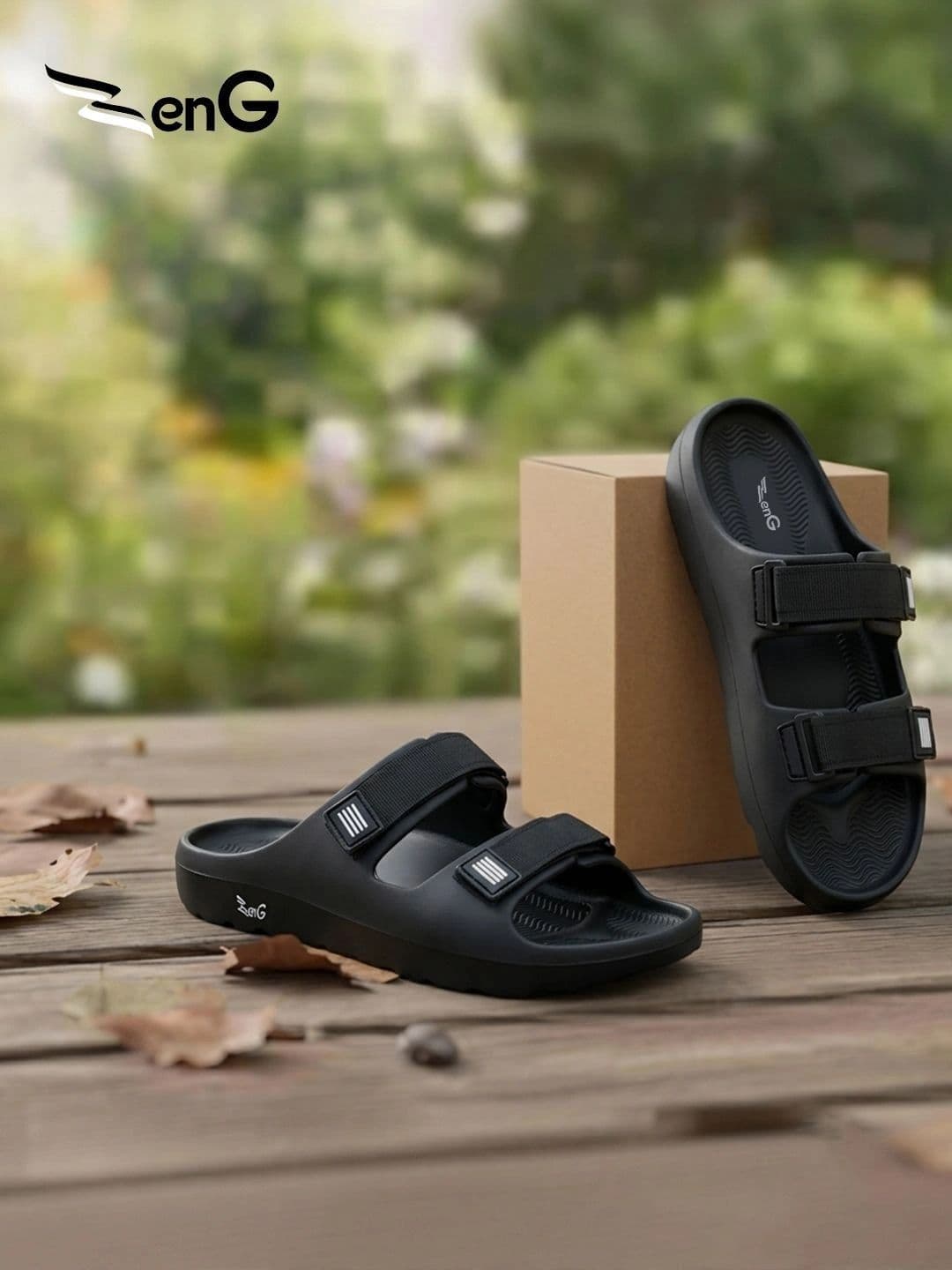 ZENG Men Rubber Sliders - view 1