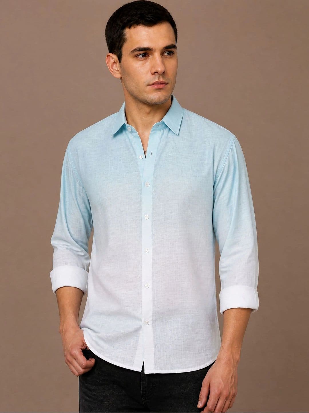 R.Code by The Roadster Life Co. Men Ombre Casual Shirt - view 1