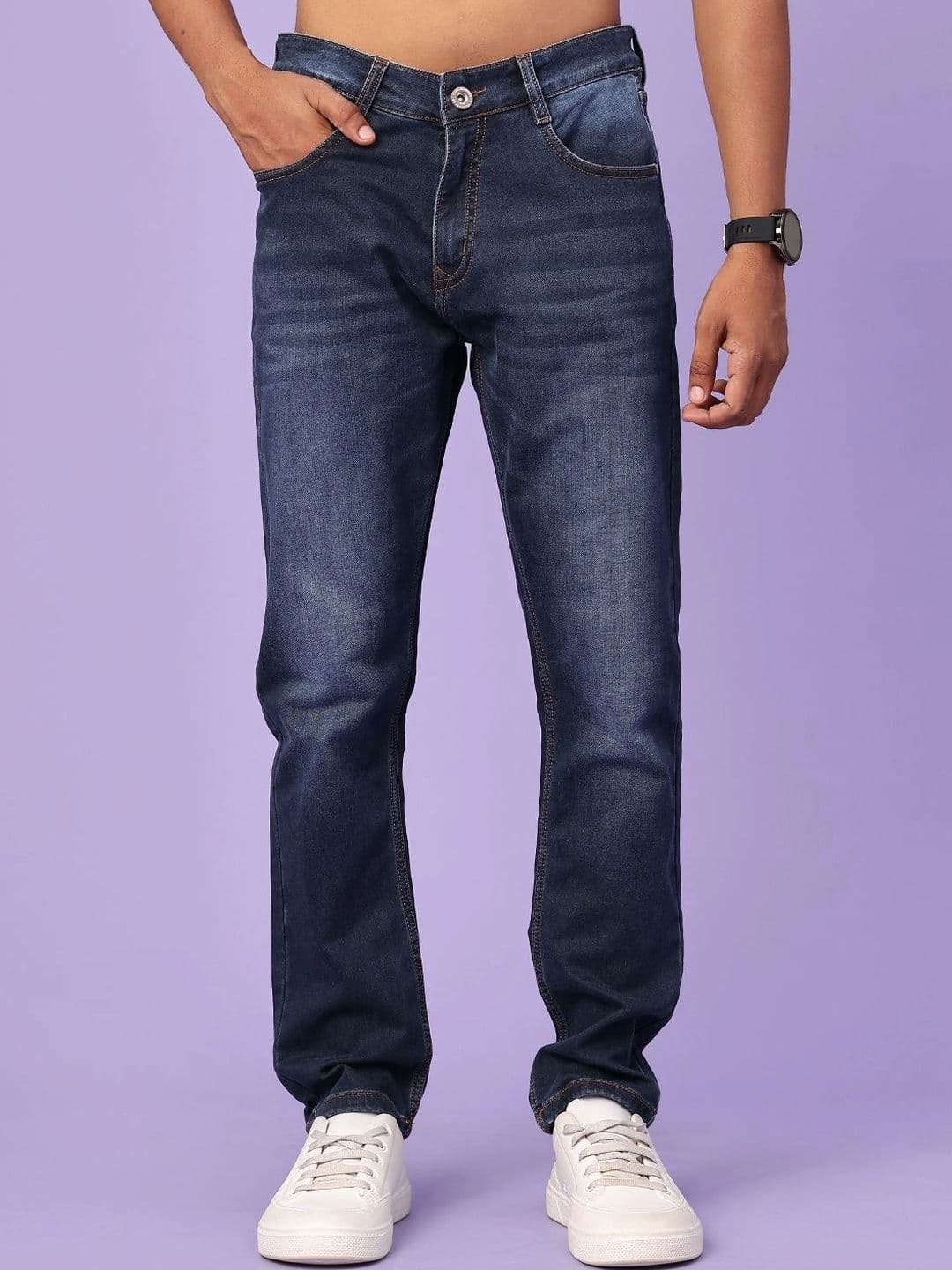 V-Mart Men Regular Fit Mid-Rise Jeans - view 1