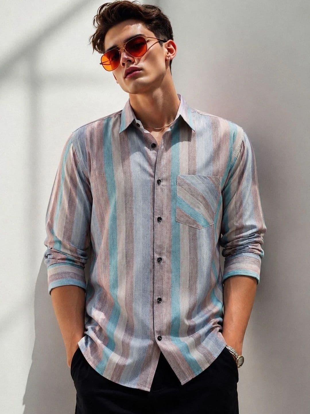 HERE&NOW Men Comfort Striped Casual Shirt - view 1