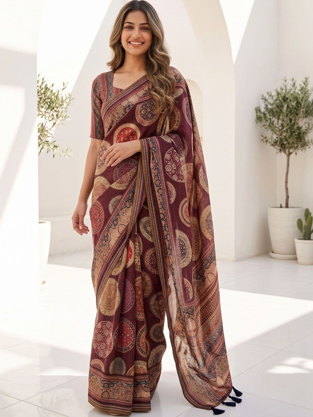 ARKRONE Ethnic Motifs Silk Blend Saree - view 1