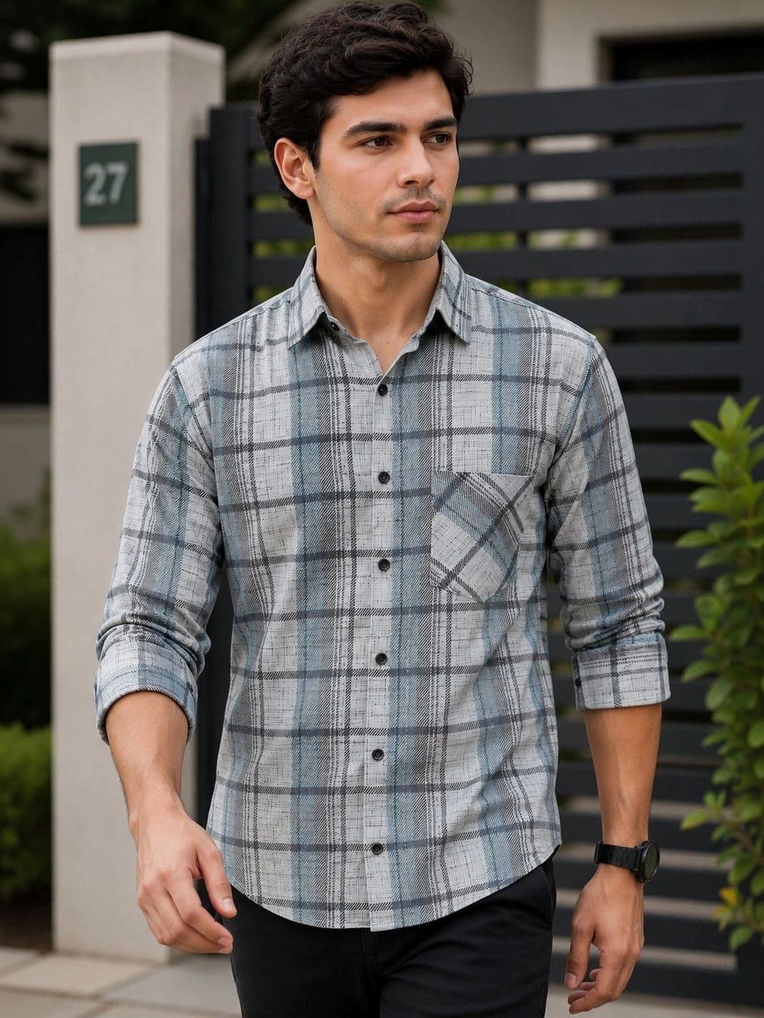 HERE&NOW Men Comfort Checked Casual Shirt - view 1