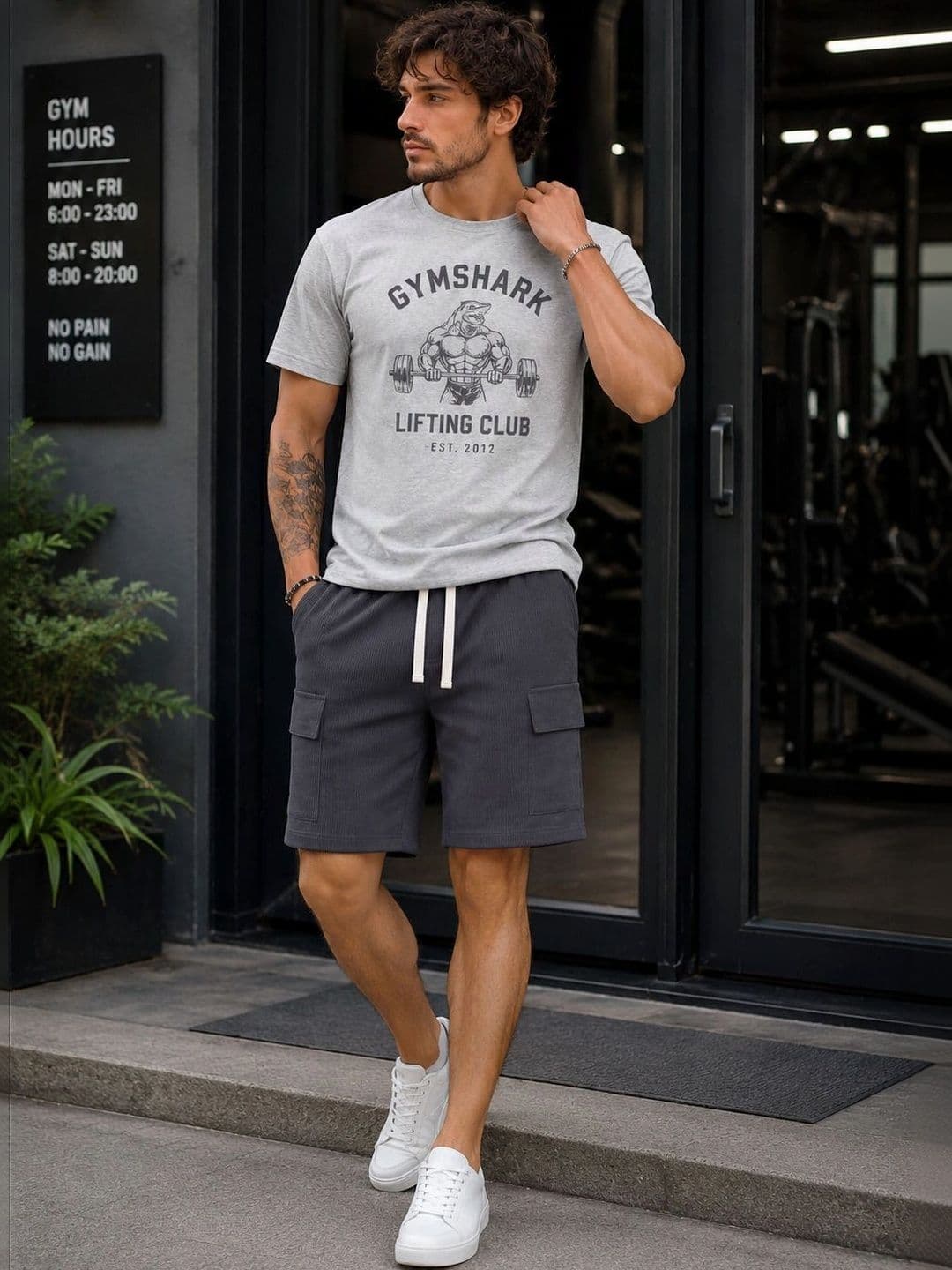HERE&NOW Men Training or Gym Cargo Shorts - view 1