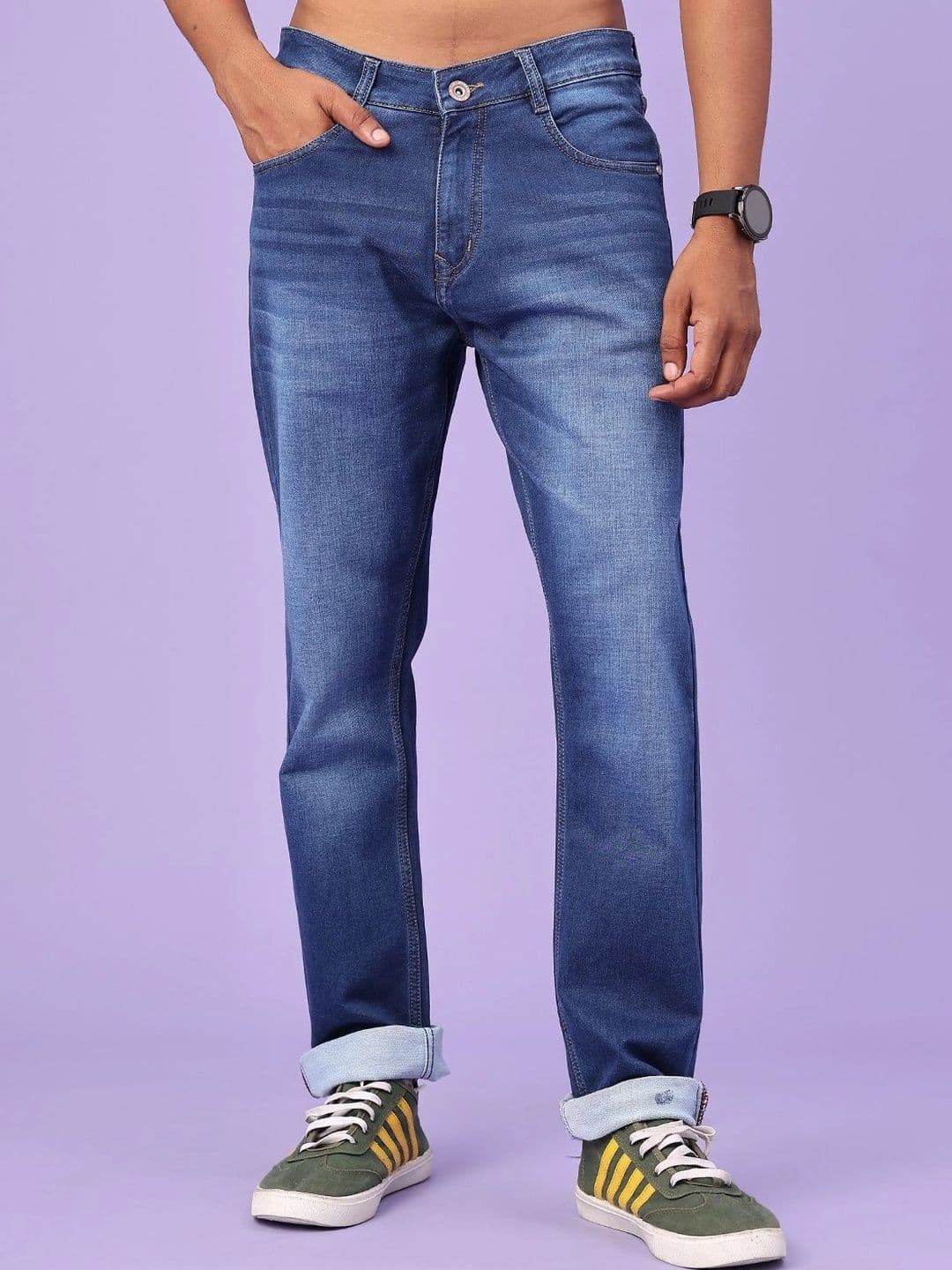 V-Mart Men Regular Fit Mid-Rise Jeans - view 1