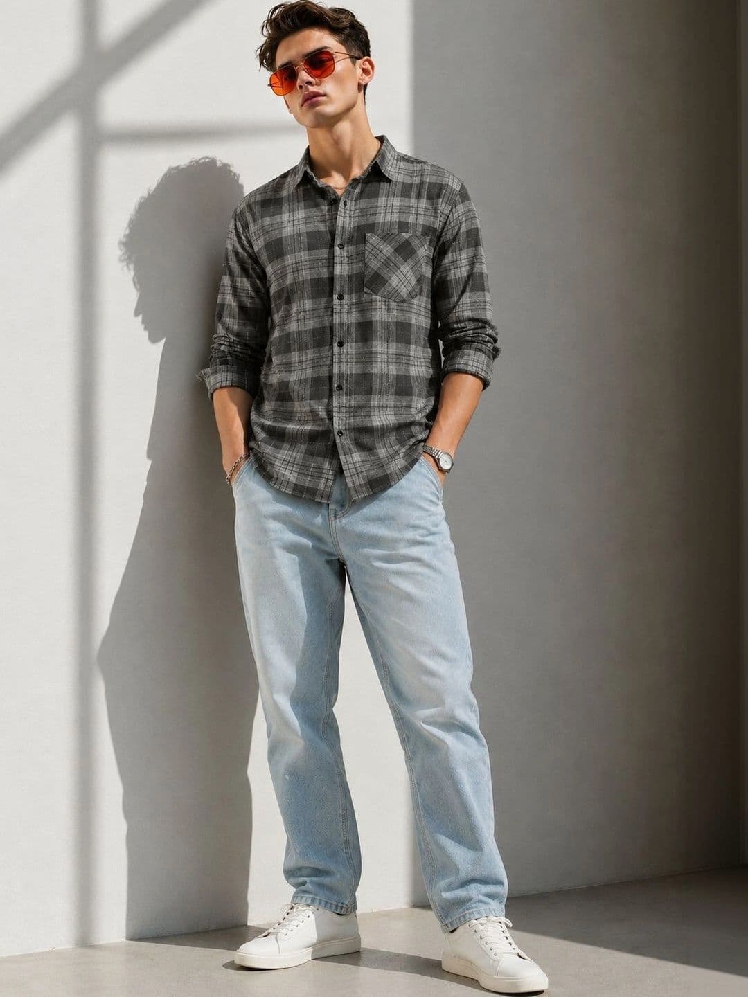 HERE&NOW Men Comfort Tartan Checks Checked Casual Shirt - view 1