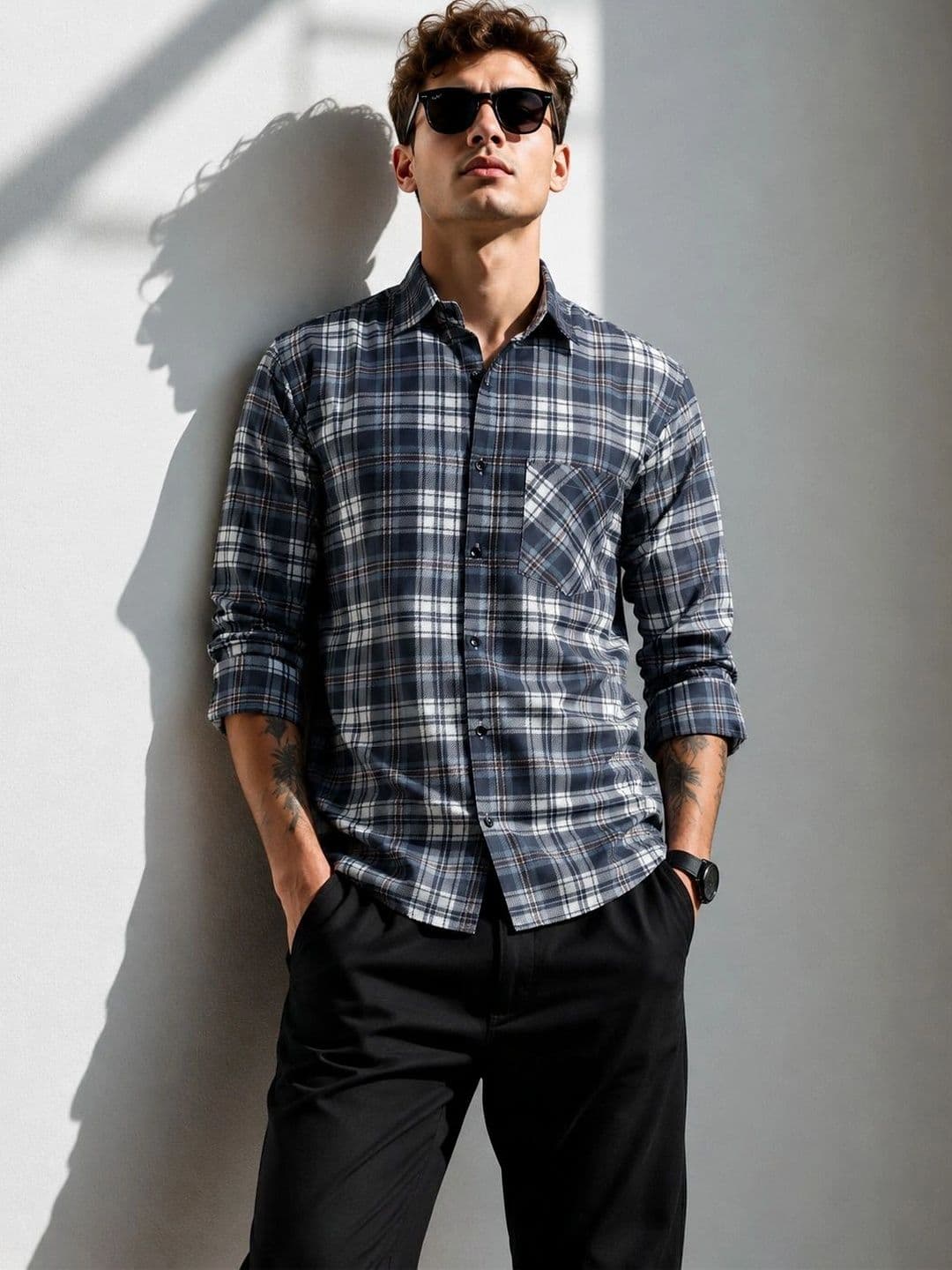 HERE&NOW Men Comfort Tartan Checks Checked Casual Shirt - view 1