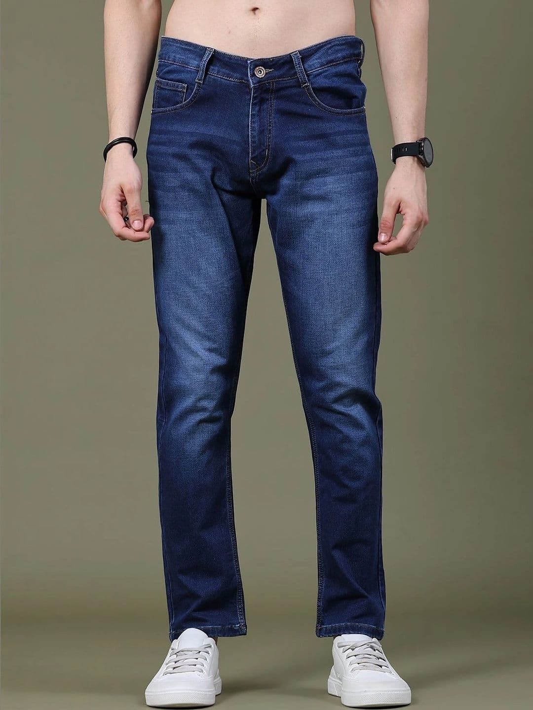 V-Mart Men Regular Fit Mid-Rise Jeans - view 1