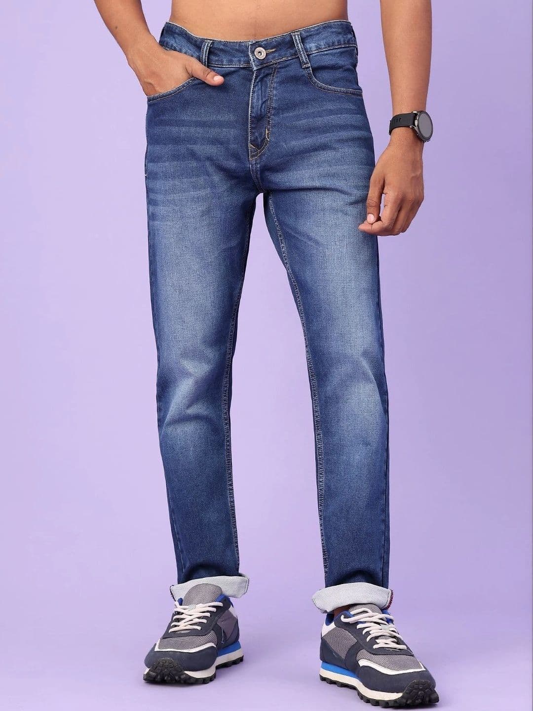 V-Mart Men Regular Fit Mid-Rise Low Distress Jeans - view 1