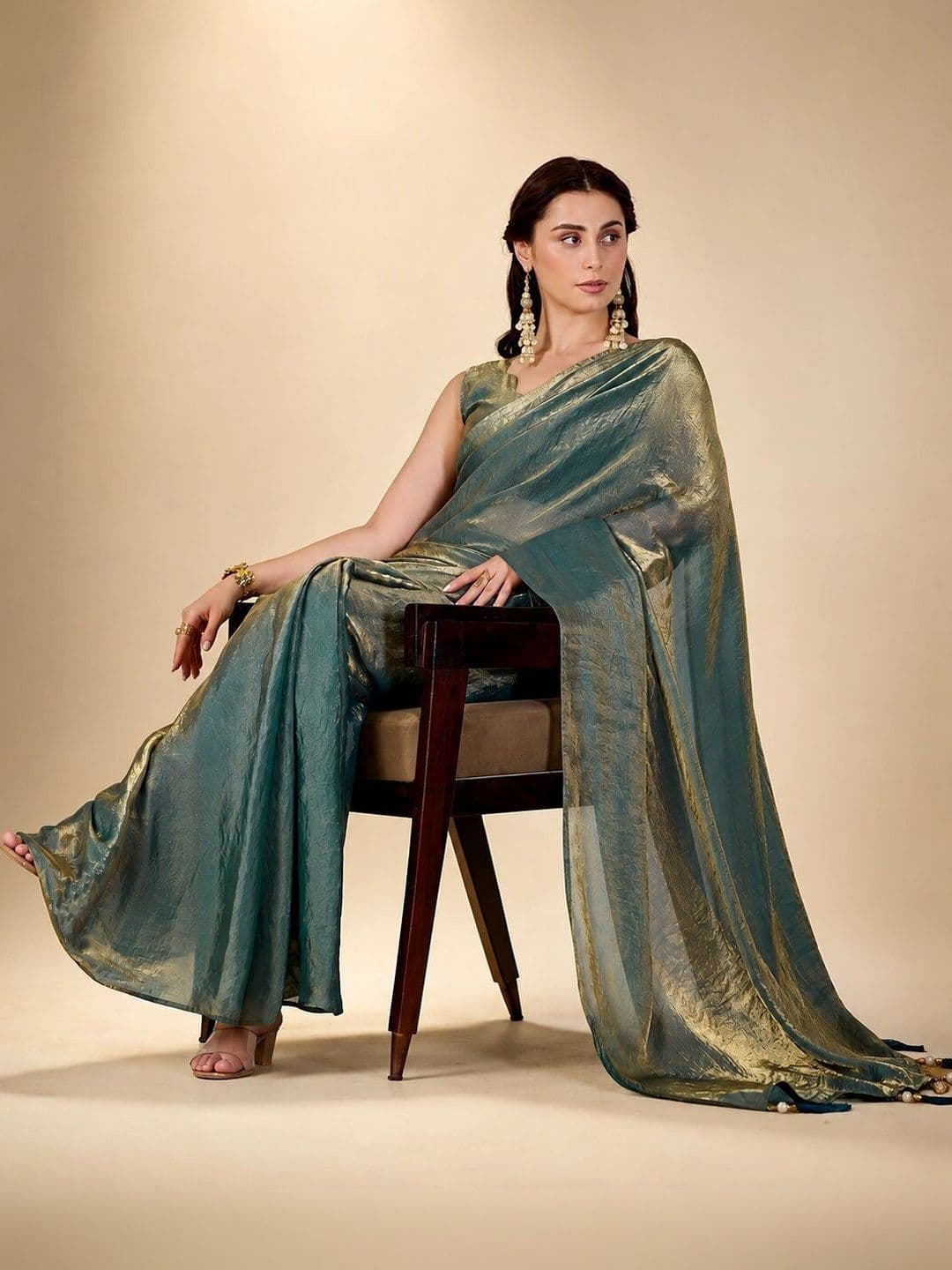 house of kk Patchwork Women Ready to Wear Saree - view 1