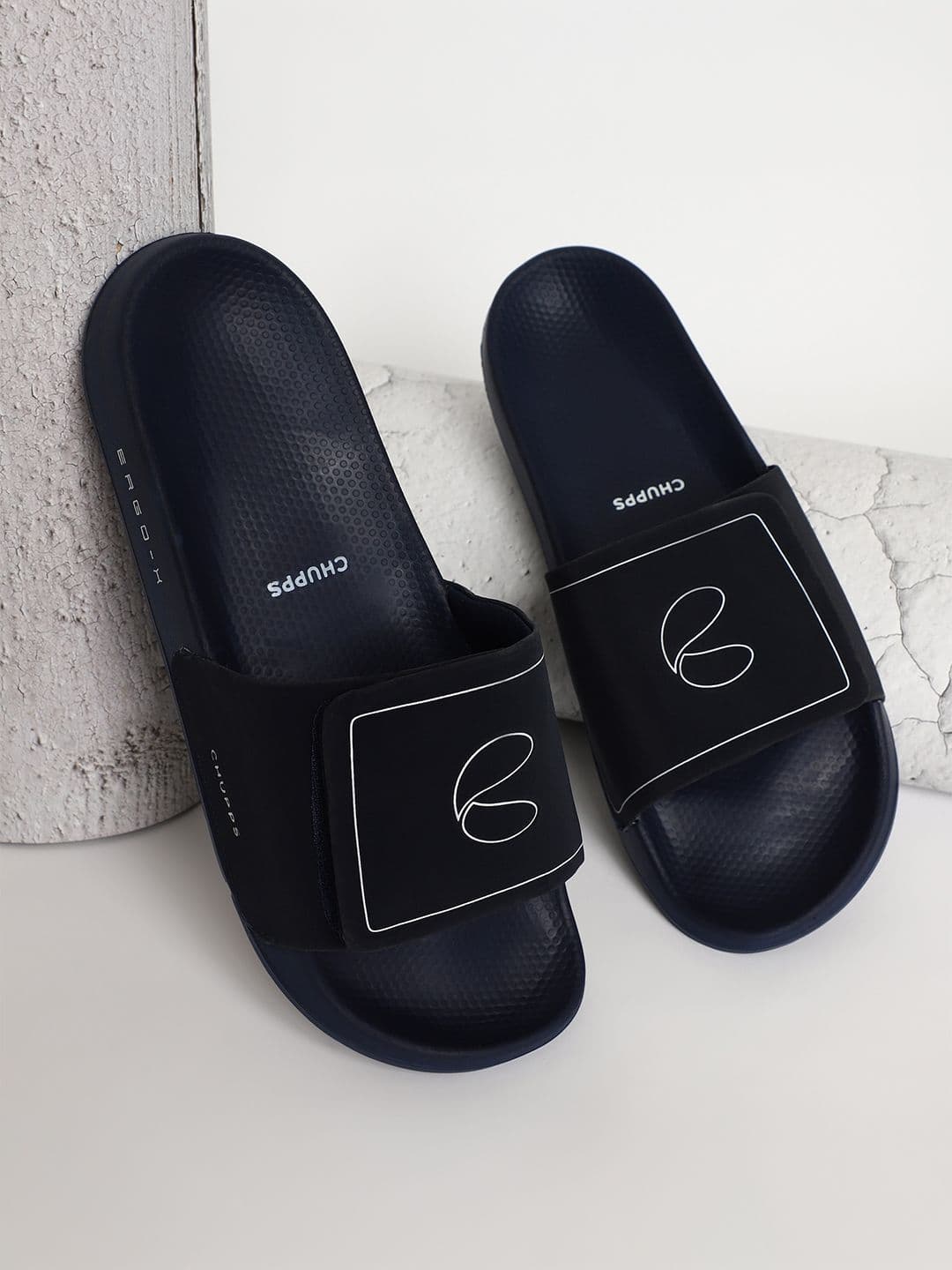 CHUPPS Men Navy Urban Edge Ergo-X Orthopedic Sliders - view 1