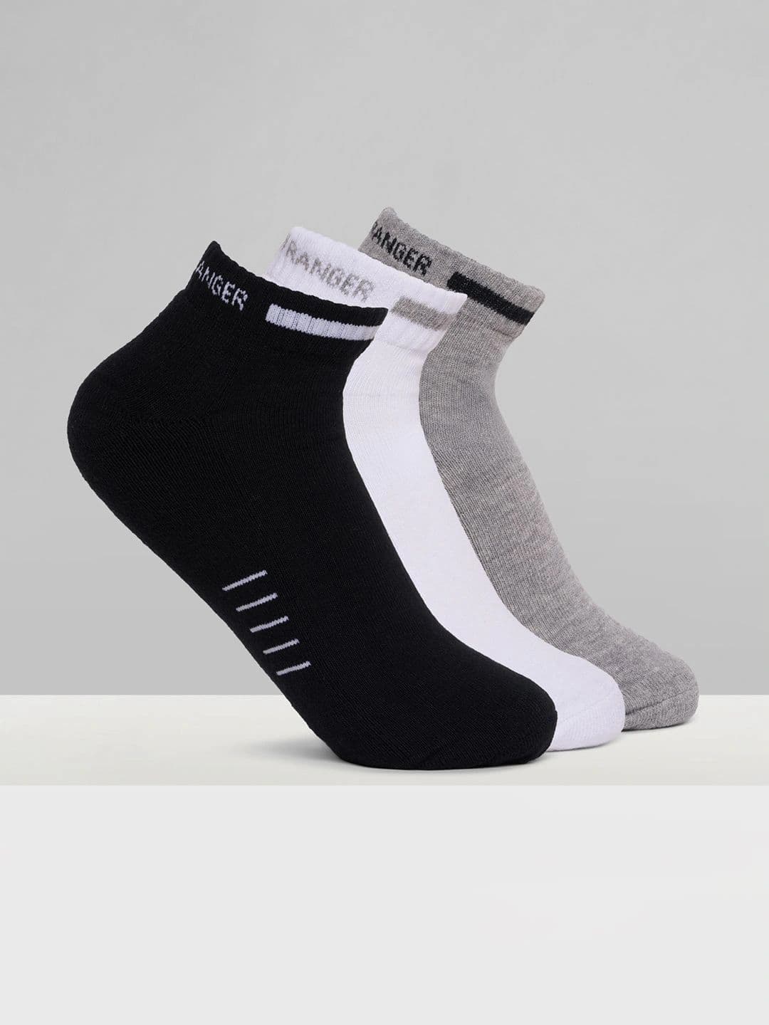 Urban Ranger by pantaloons Men Pack of 3 Cotton Blend Assorted Ankle Length Socks - view 1