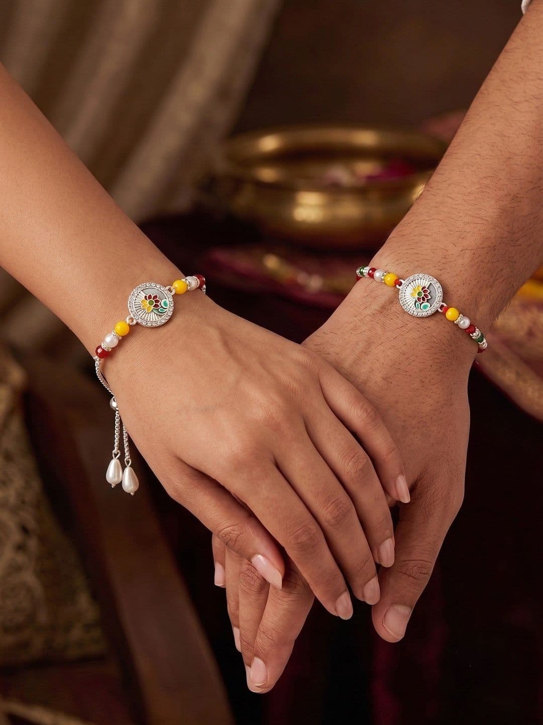 MEIRA JEWELLERY Set Of 2 Rakhi Gift Set - view 1