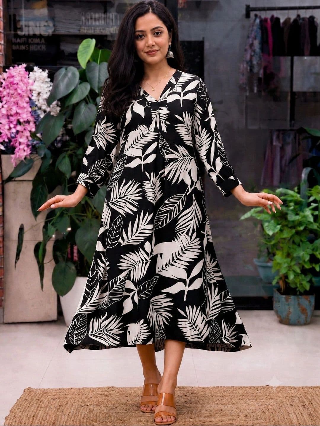 Chaukas Women Floral Printed Floral Kurta - view 1