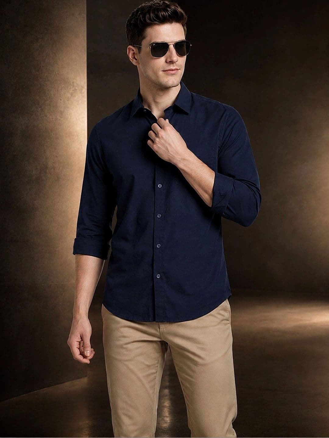 Turtle Men Relaxed Slim Fit Casual Shirt - view 1