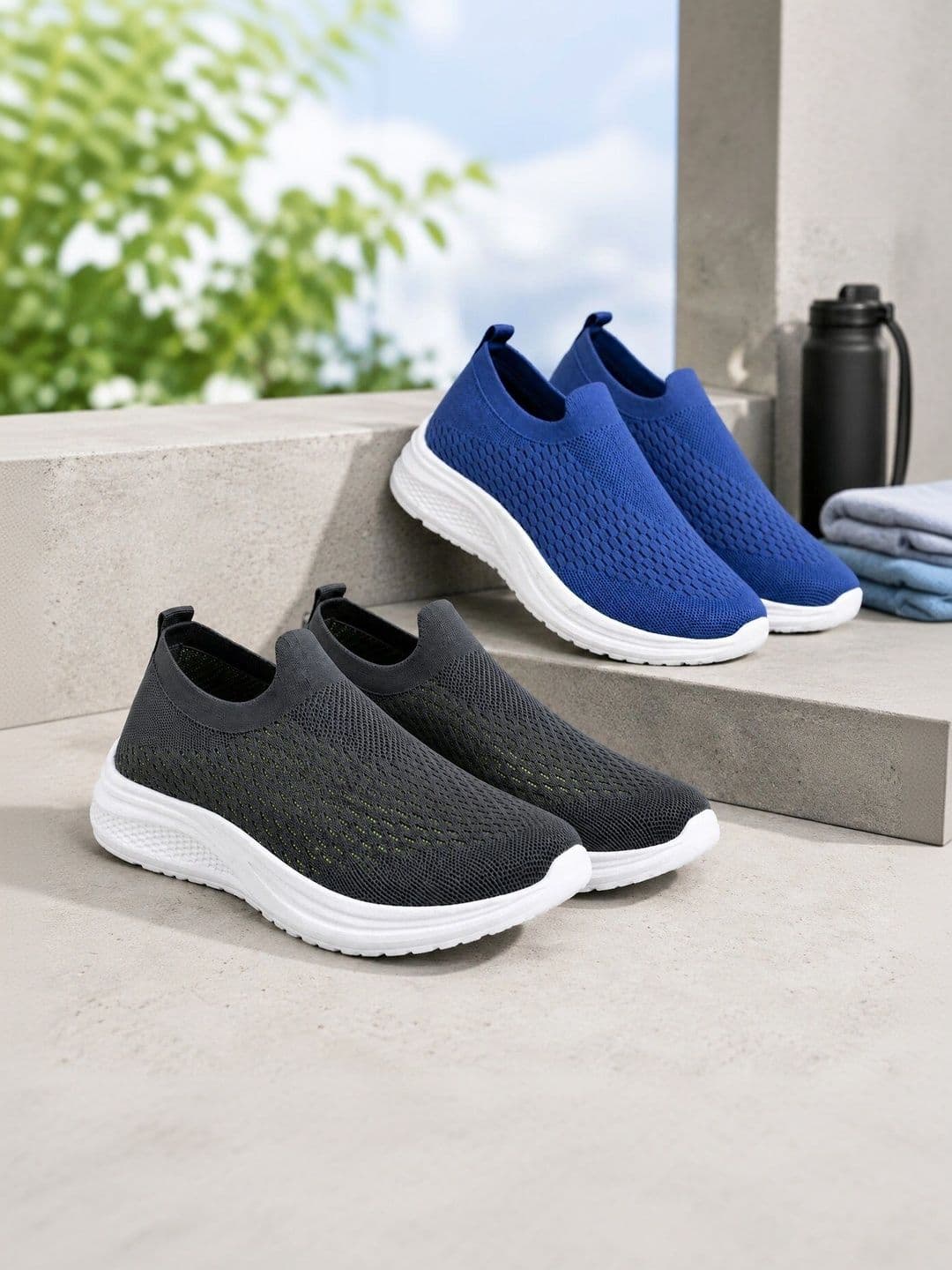Rayvon Men Mesh Walking Non-Marking Shoes - view 1