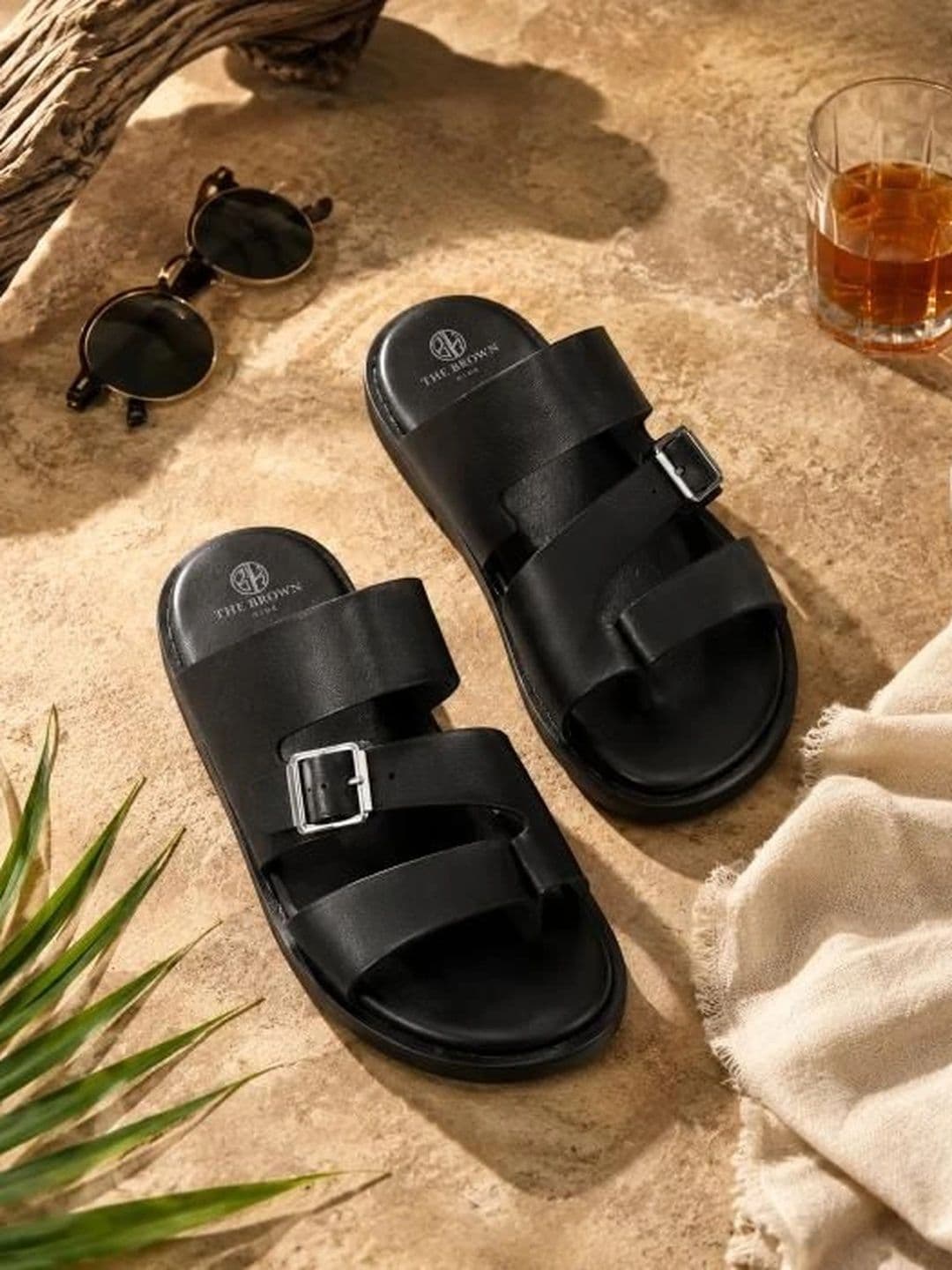 The Brown Hide Vellaro Comfort Sandal - view 1