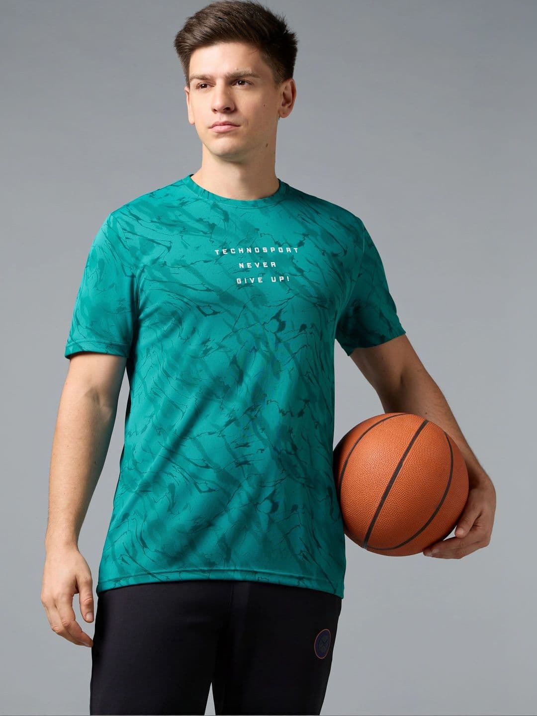 Technosport Men's Typography & Abstract Graphic Print Crew Neck T-shirt - view 1