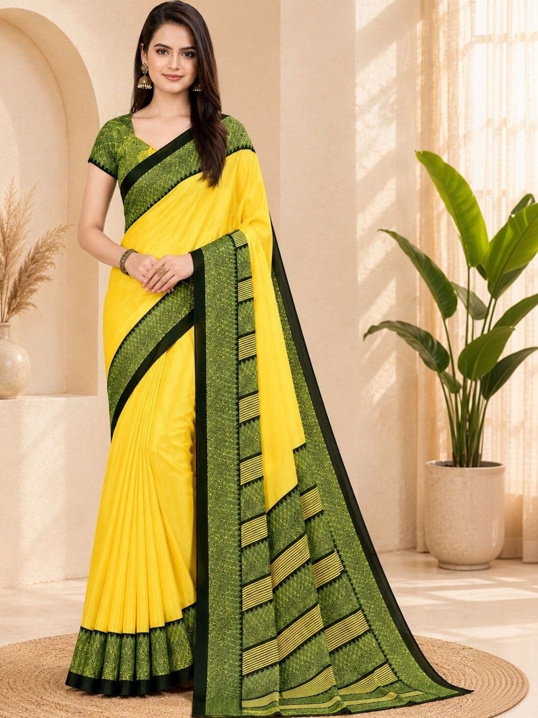Panzora Striped Art Silk Designer Saree - view 1