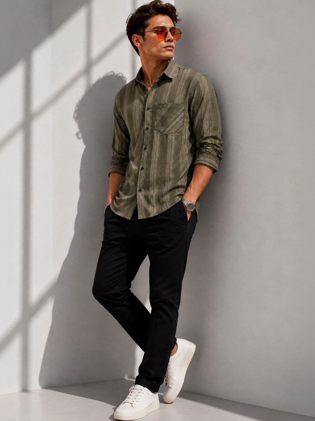 HERE&NOW Men Comfort Striped Casual Shirt - view 1