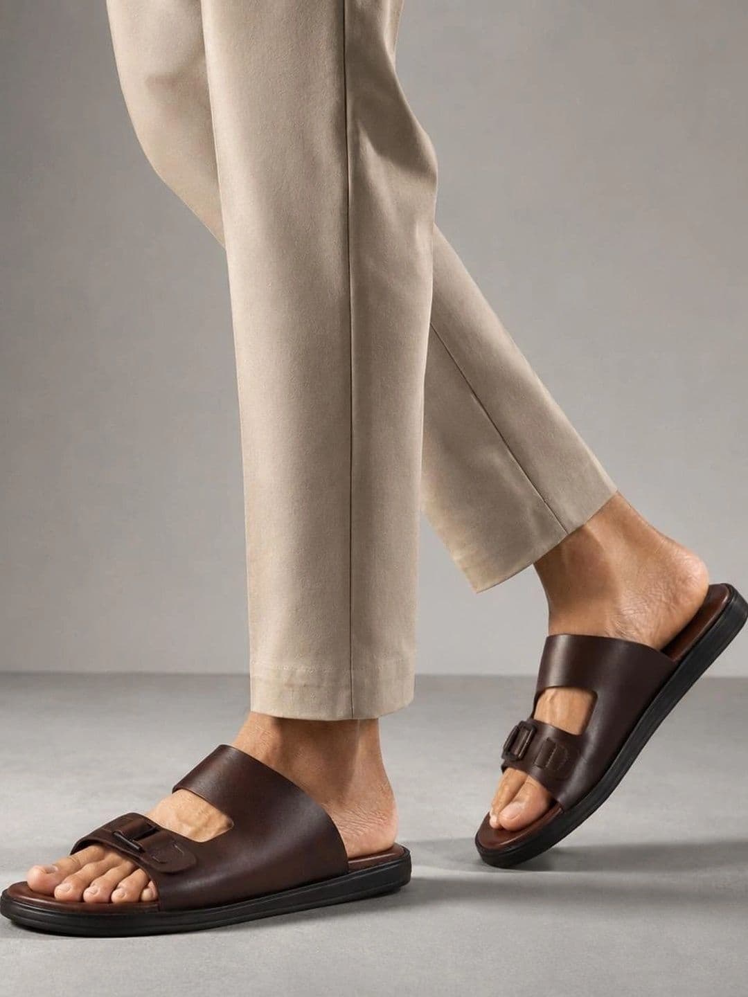 The Brown Hide Velmora Comfort Sandal - view 1