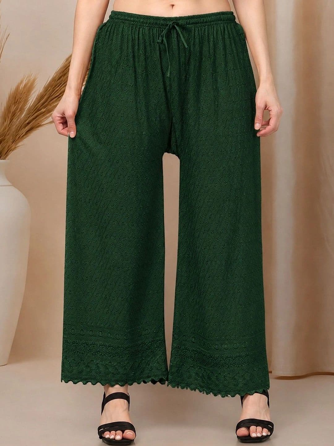 KGFONECLOTH Women Knitted Ethnic Palazzos - view 1