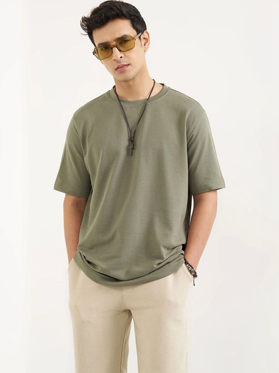7 Alt by Pantaloons Men Slim Fit T-shirt - view 1