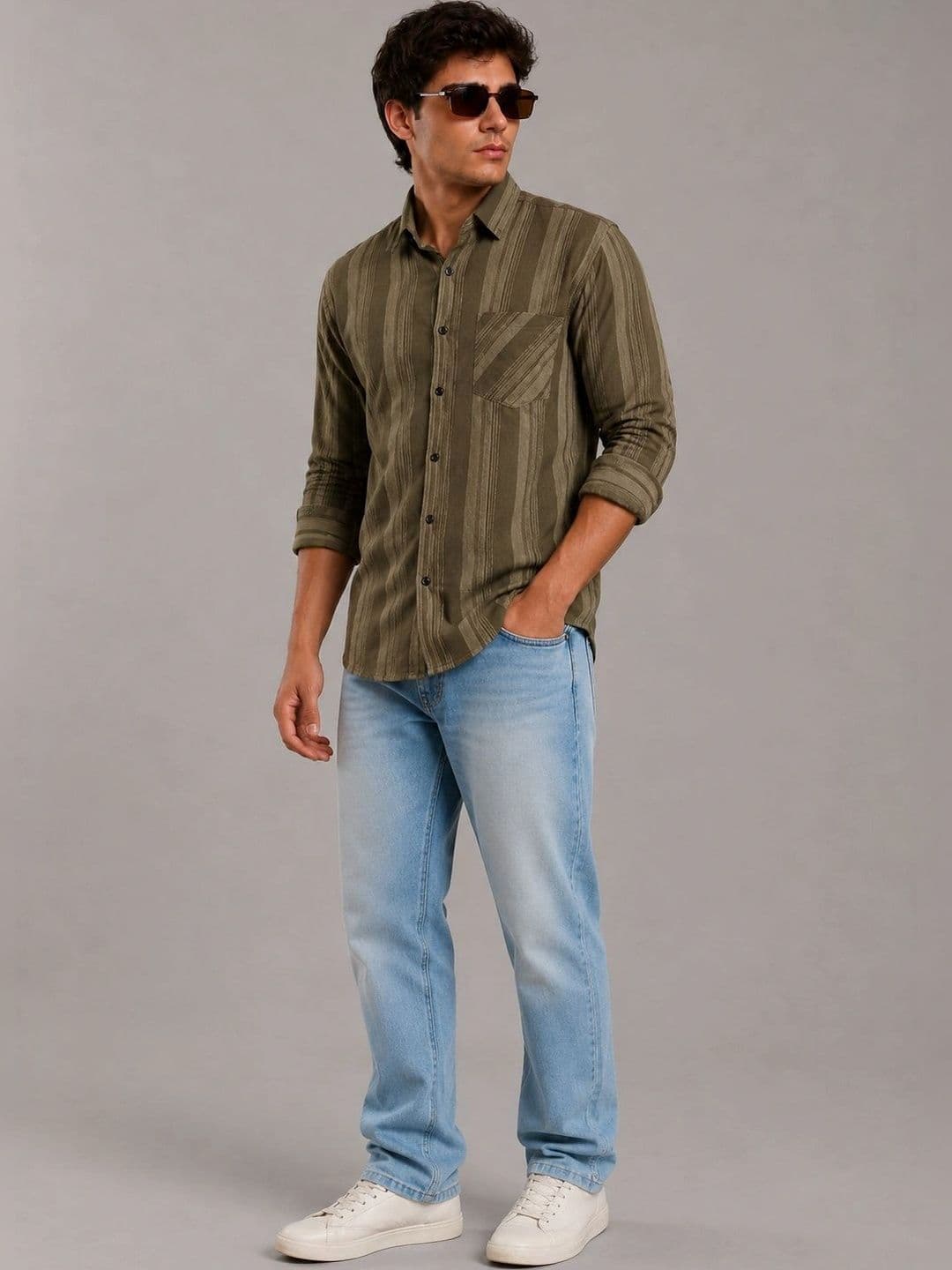 HERE&NOW Men Comfort Striped Casual Shirt - view 1
