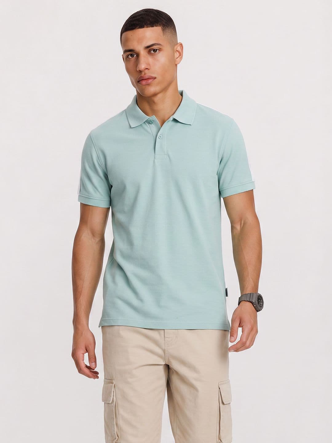 The Roadster Life Co. Polo Collar Pure Cotton T-Shirt - view 1