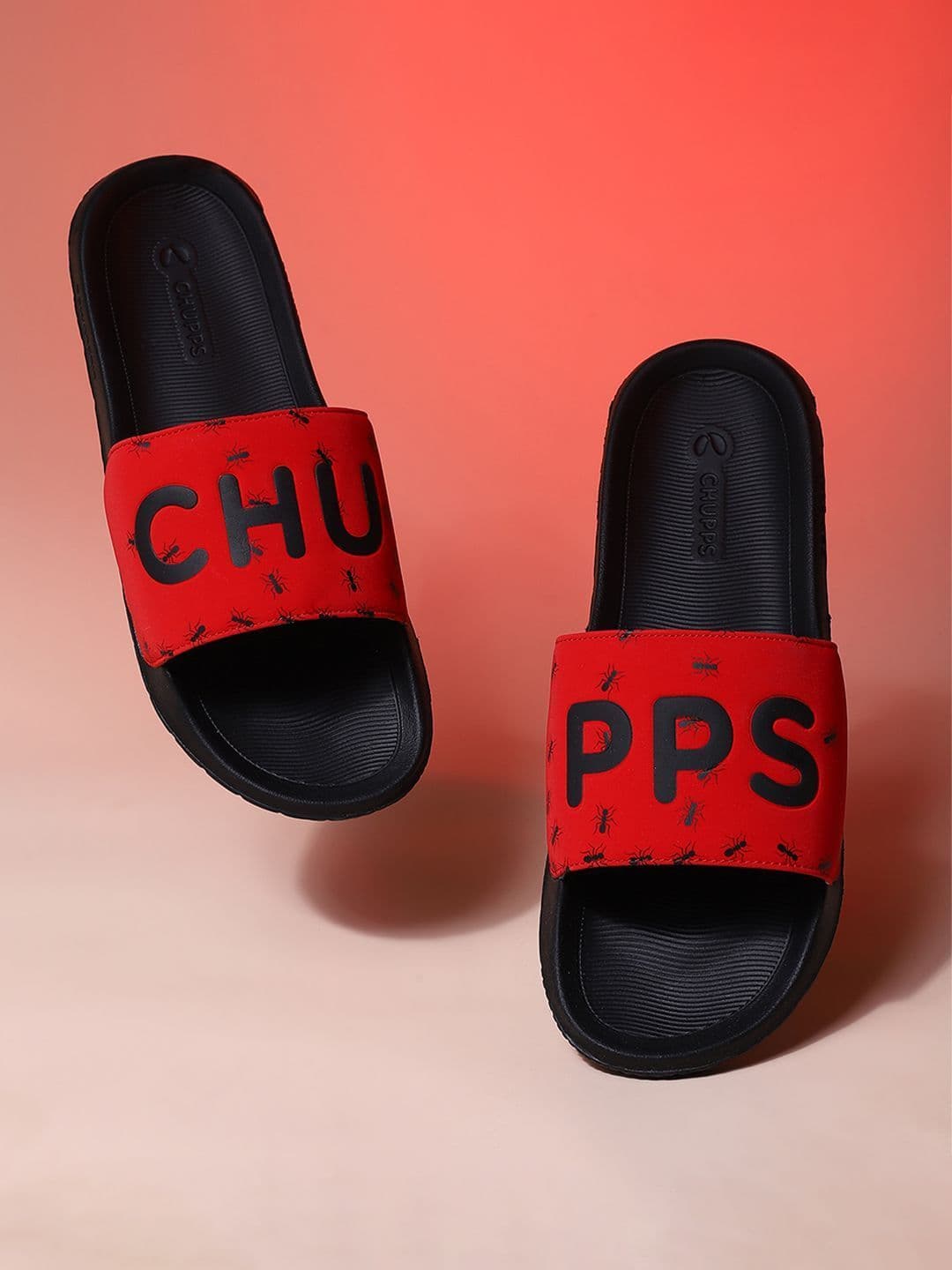 CHUPPS Men Red Ants Orthopedic Sliders - view 1